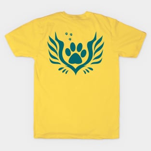 Cat Paw Angel Silhouette T-Shirt